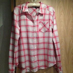 PAIGE Long Sleeve 100% Cotton Button Front Shirt M